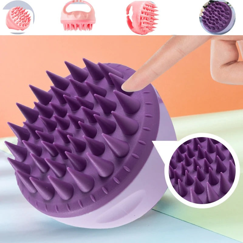 Handheld silicone shower brush